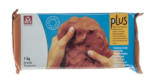 PLUS Terracotta 1kg,Natural self-hardening clay