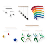 Load image into Gallery viewer, Set of 5 x Montessori Mobiles with gym holder - Munari, Gobbi, Dancers, Octahedrons, Rainbow

