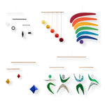 Load image into Gallery viewer, Set of 5 x Montessori Mobiles with gym holder - Munari, Gobbi, Dancers, Octahedrons, Rainbow
