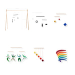 Load image into Gallery viewer, Set of 5 x Montessori Mobiles with gym holder - Munari, Gobbi, Dancers, Octahedrons, Rainbow
