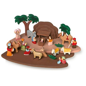 Wooden Nativity Scene