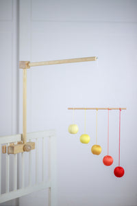 Set of 5x Montessori Mobiles with gym holder / crib arm / wall mount - Munari, Gobbi, Dancers, Octahedrons, Rainbow