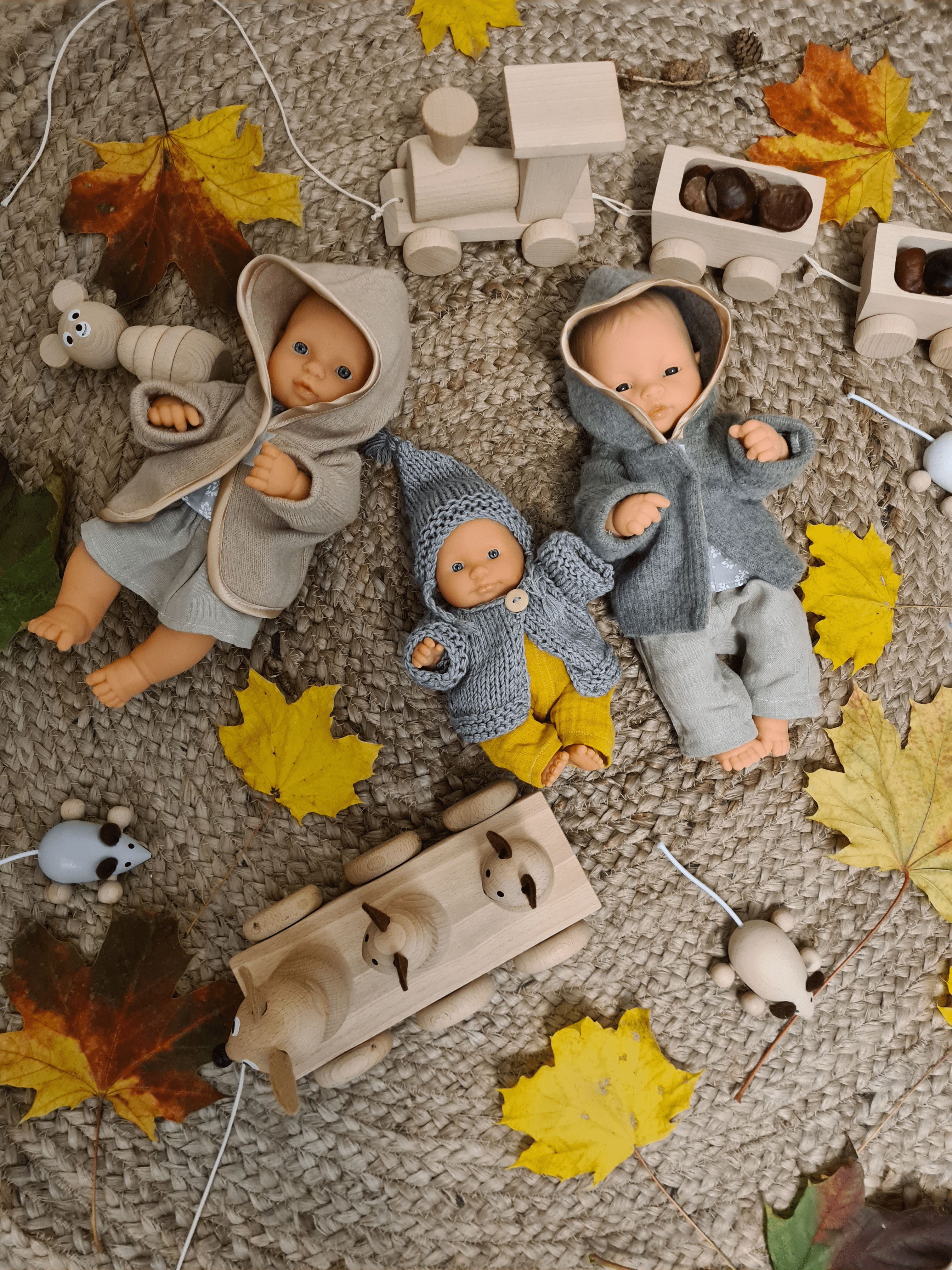 A Wool Jacket for 32 cm / 12.63'' Miniland Doll - Jacob's Montessori