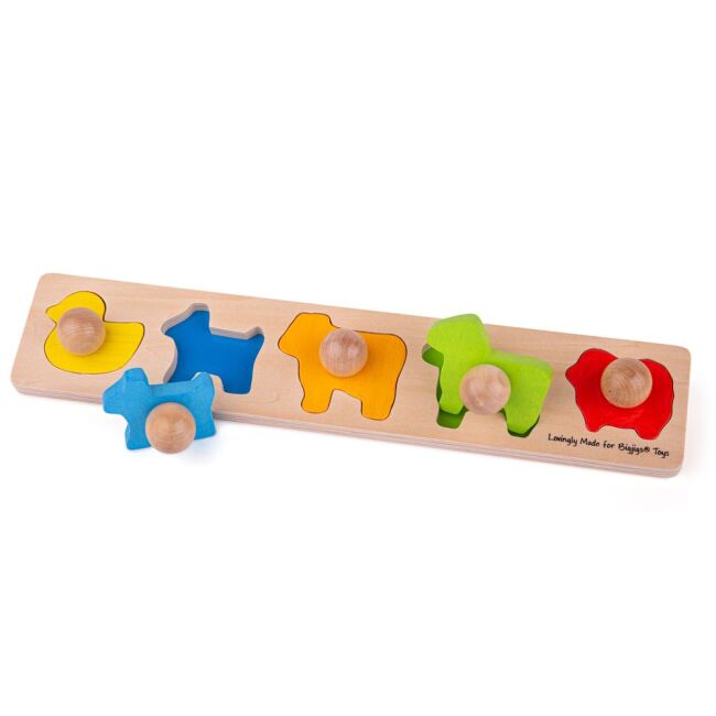 Animal Matching Board. Vkladacie puzzle zvieratá - Jacob's Montessori