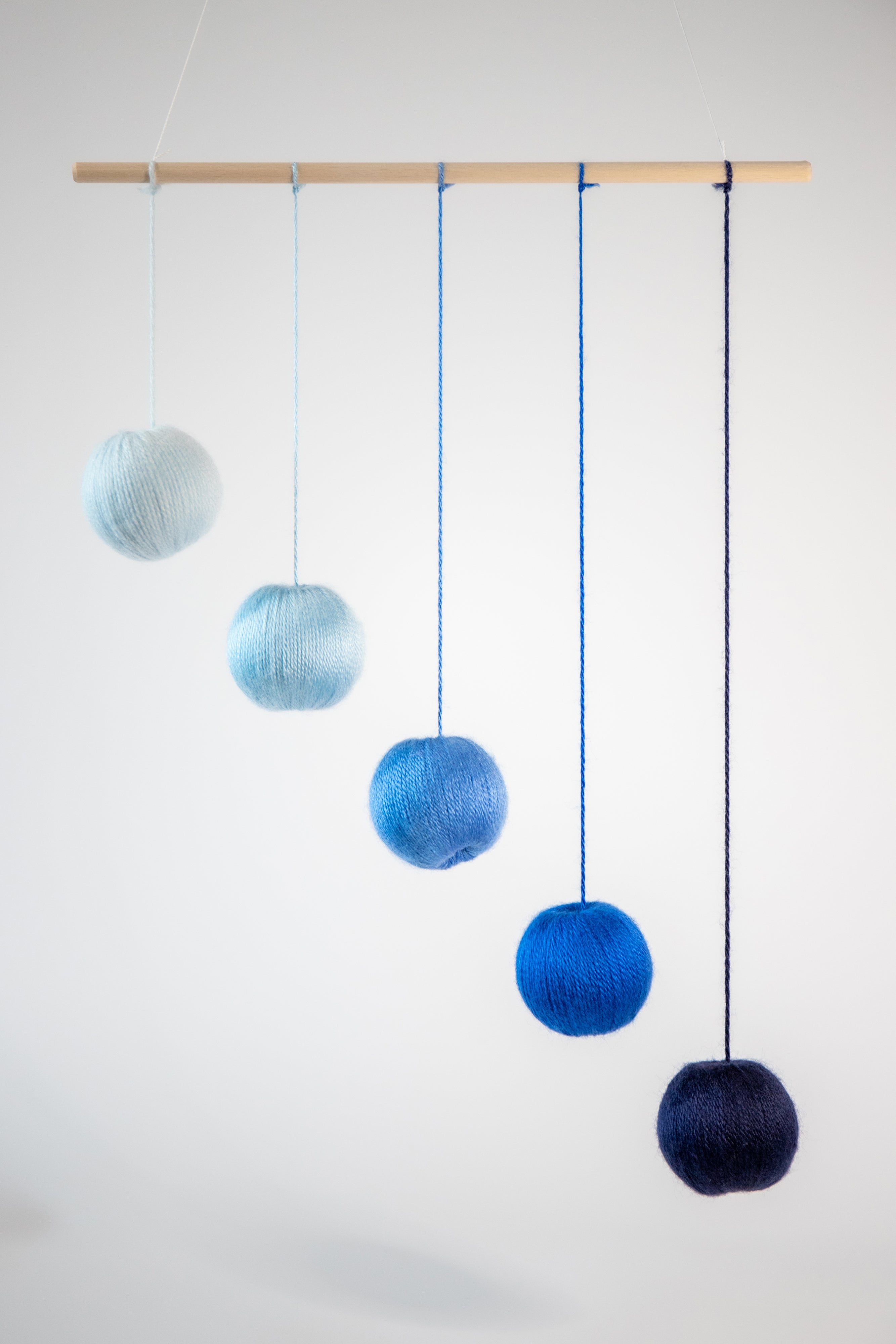 Blue Gobbi mobile, Montessori mobile, Montessori toy