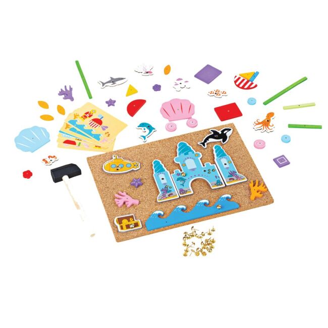 Deluxe Pin - a - shape - Under the Sea / Kreatívna zatĺkacia hra život v mori - Jacob's Montessori
