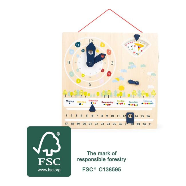 Didactic Time Board/ Didaktický kalendár s hodinami - Jacob's Montessori