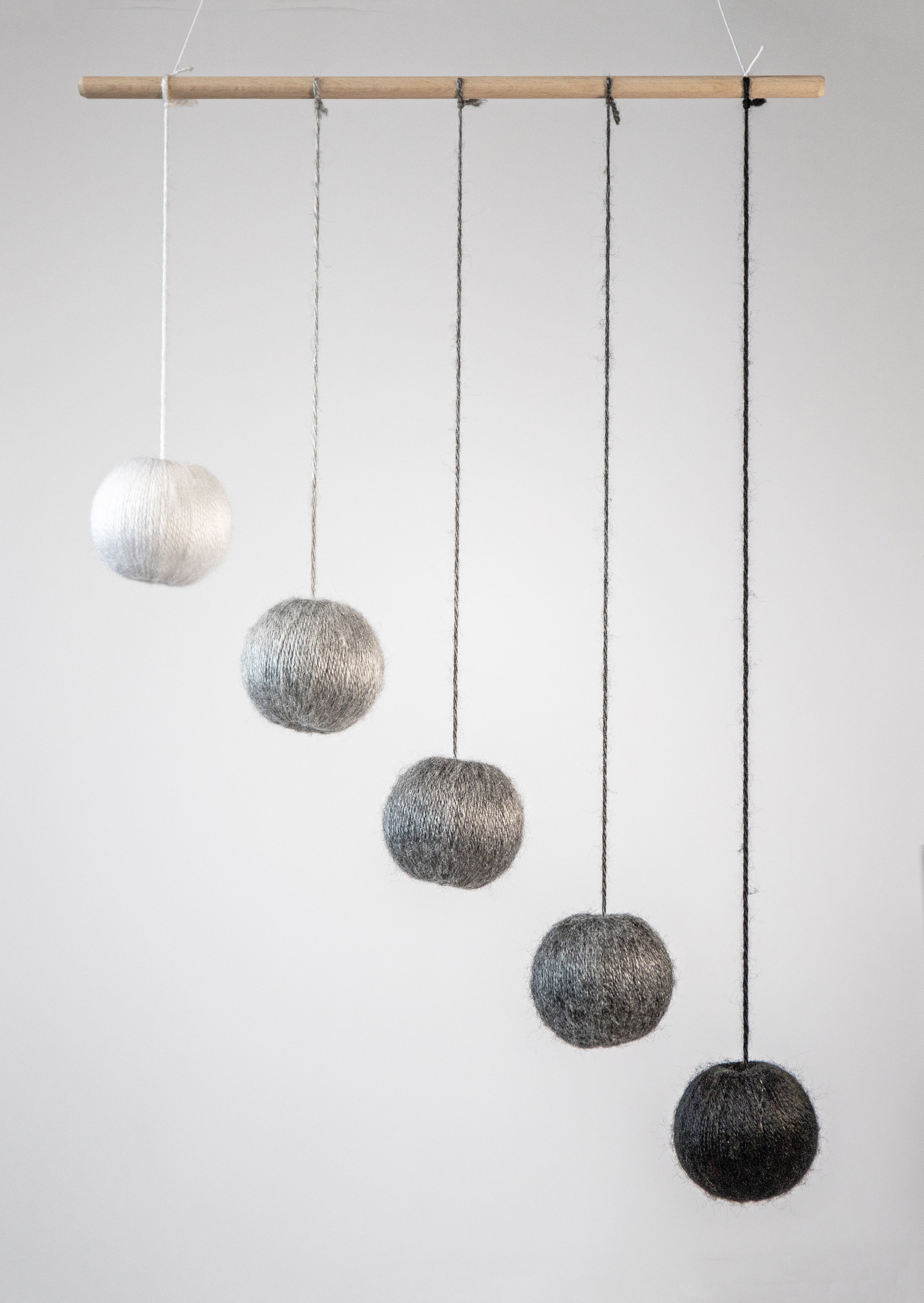 Gray Gobbi mobile, Montessori mobile, Montessori toy