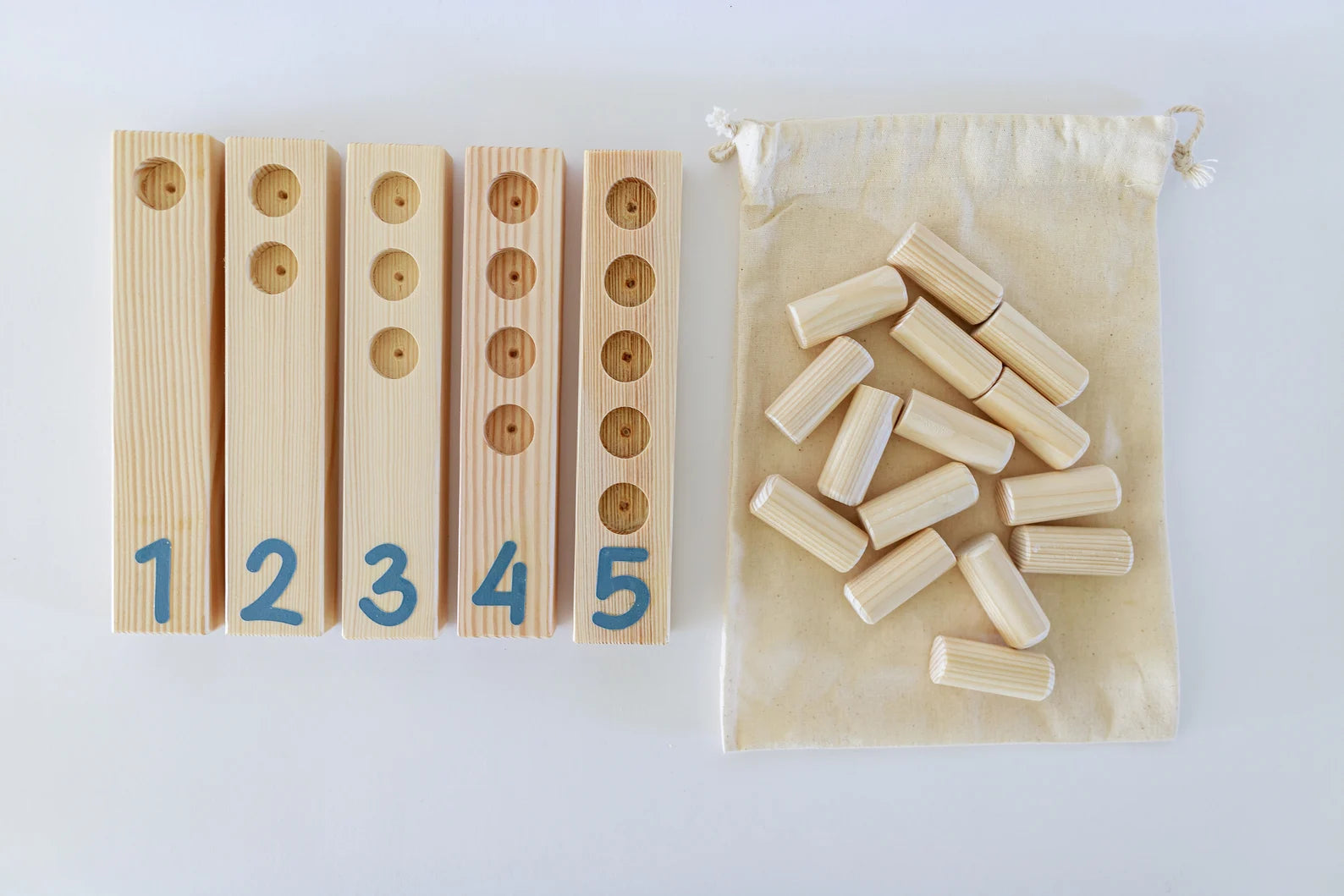 Montessori Counting Peg Boards 1-5.