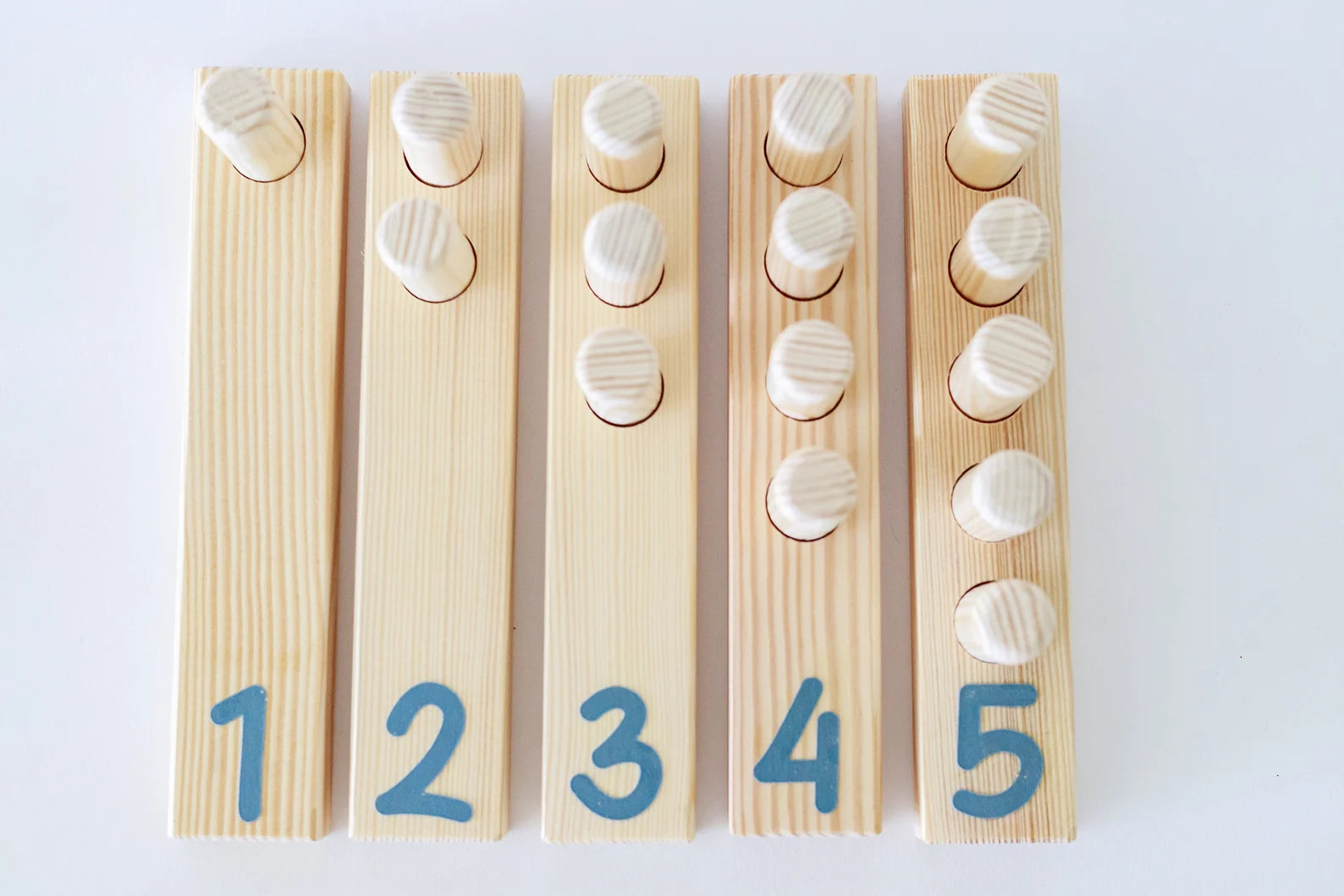 Montessori Counting Peg Boards 1-5.