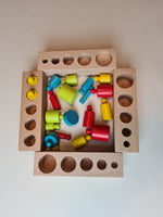 Load image into Gallery viewer, Knobbed Cylinders. Montessori Wooden Cylinders.
