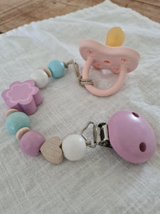Pink Pacifier Clip