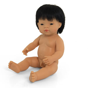 Miniland Anatomically Correct Baby Doll Asian Boy - 38 cm, 15"