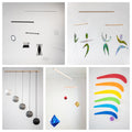 5er-Set Montessori-Mobile – Munari, Grauer Gobbi, Tänzer, Oktaeder, Regenbogen für die Babyentwicklung