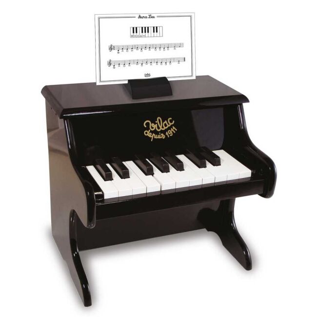 Vilac Klavír čierny. Vilac Black Piano with Scores.