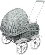 Load image into Gallery viewer, Doll&#39;s Pram Vintage Grey
