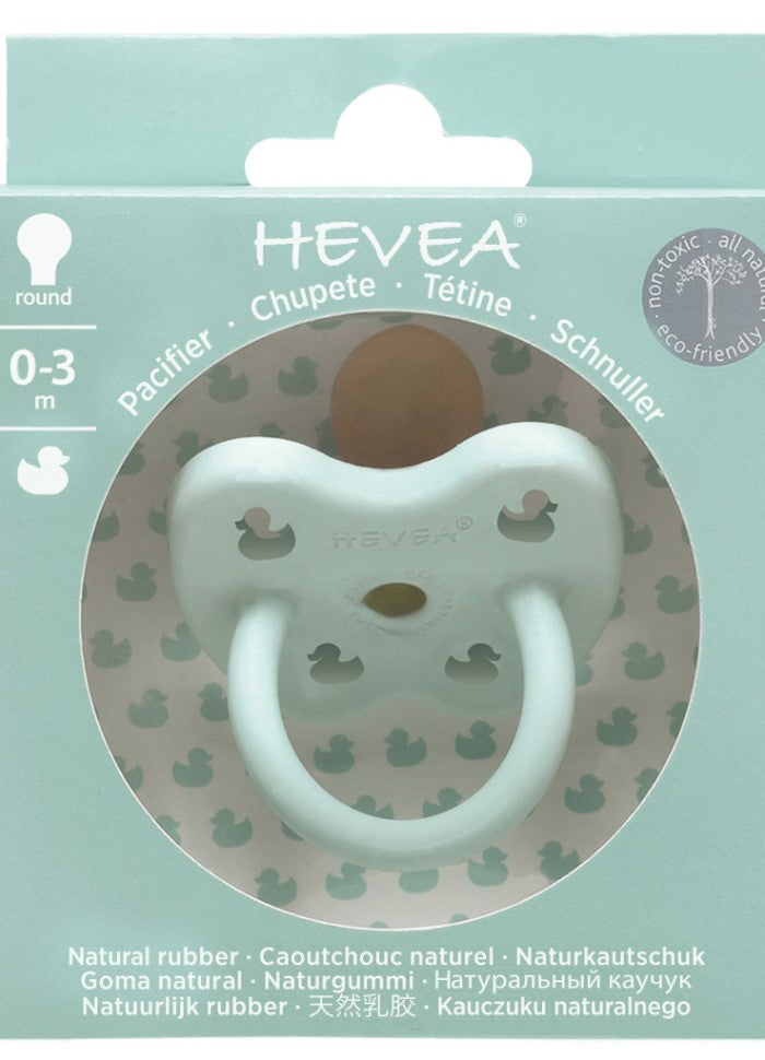 ORTHODONIC PACIFIER 0-3 MONTHS - MELLOW MINT, HEVEA BABY