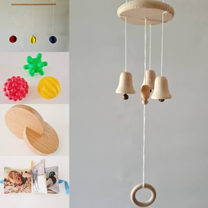 Set of Montessori Mobiles  and Toys. 3-6months.