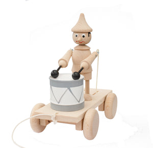 Wooden Pinocchio with a Drum