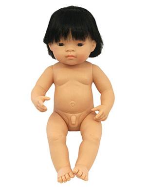 Miniland Anatomically Correct Baby Doll Asian Boy - 38 cm, 15"