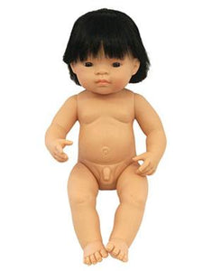 Miniland Anatomically Correct Baby Doll Asian Boy 38 cm, 15