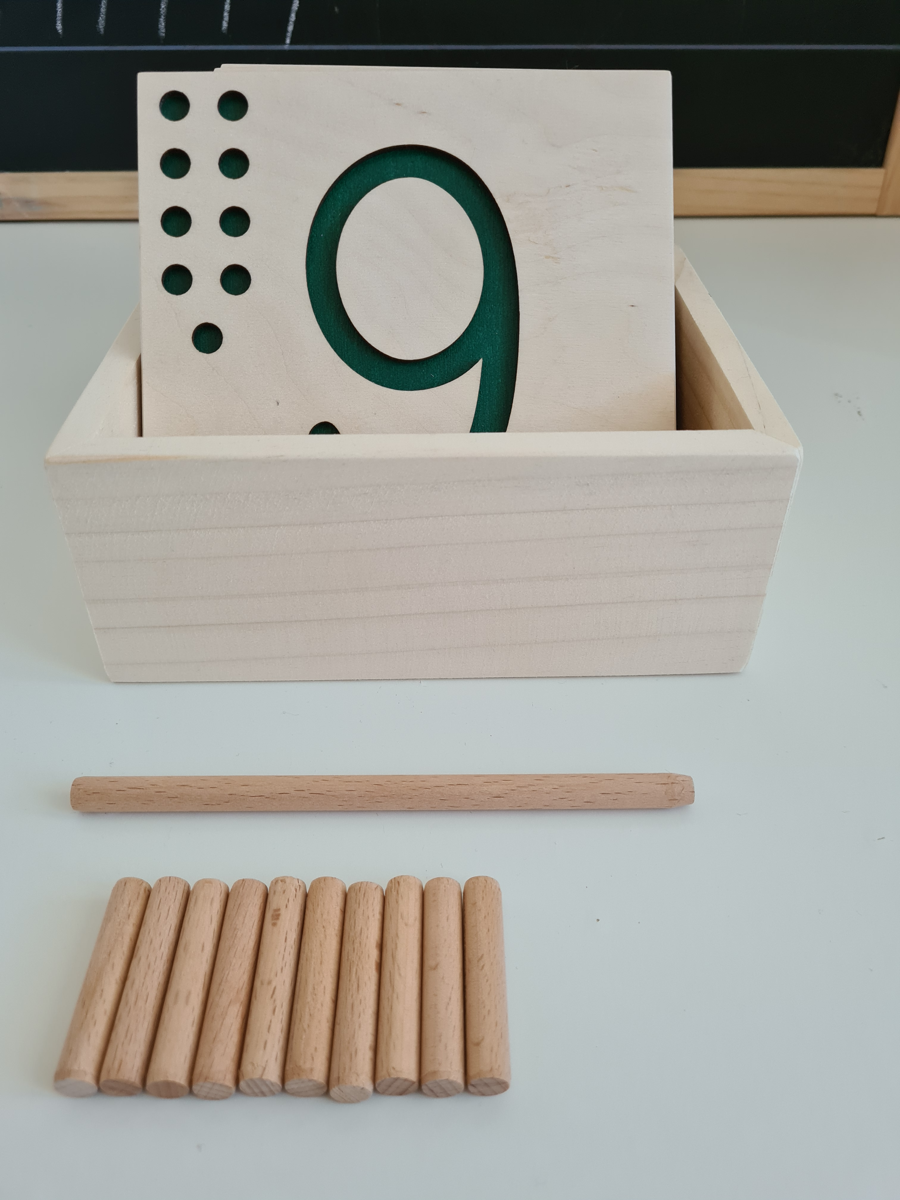 Wooden Movable  Numbers with Pegs.