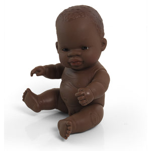 Miniland Doll. BABY DOLL AFRICAN BOY 21CM