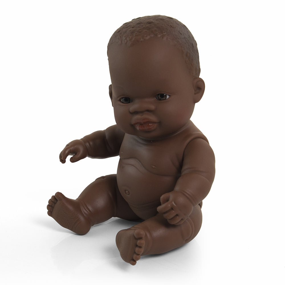 Miniland Doll. BABY DOLL AFRICAN GIRL 21CM