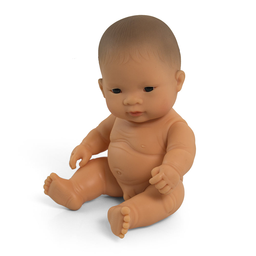 Miniland Doll. BABY DOLL ASIAN BOY 21CM