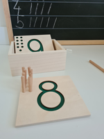 Load image into Gallery viewer, Wooden Movable  Numbers with Pegs.
