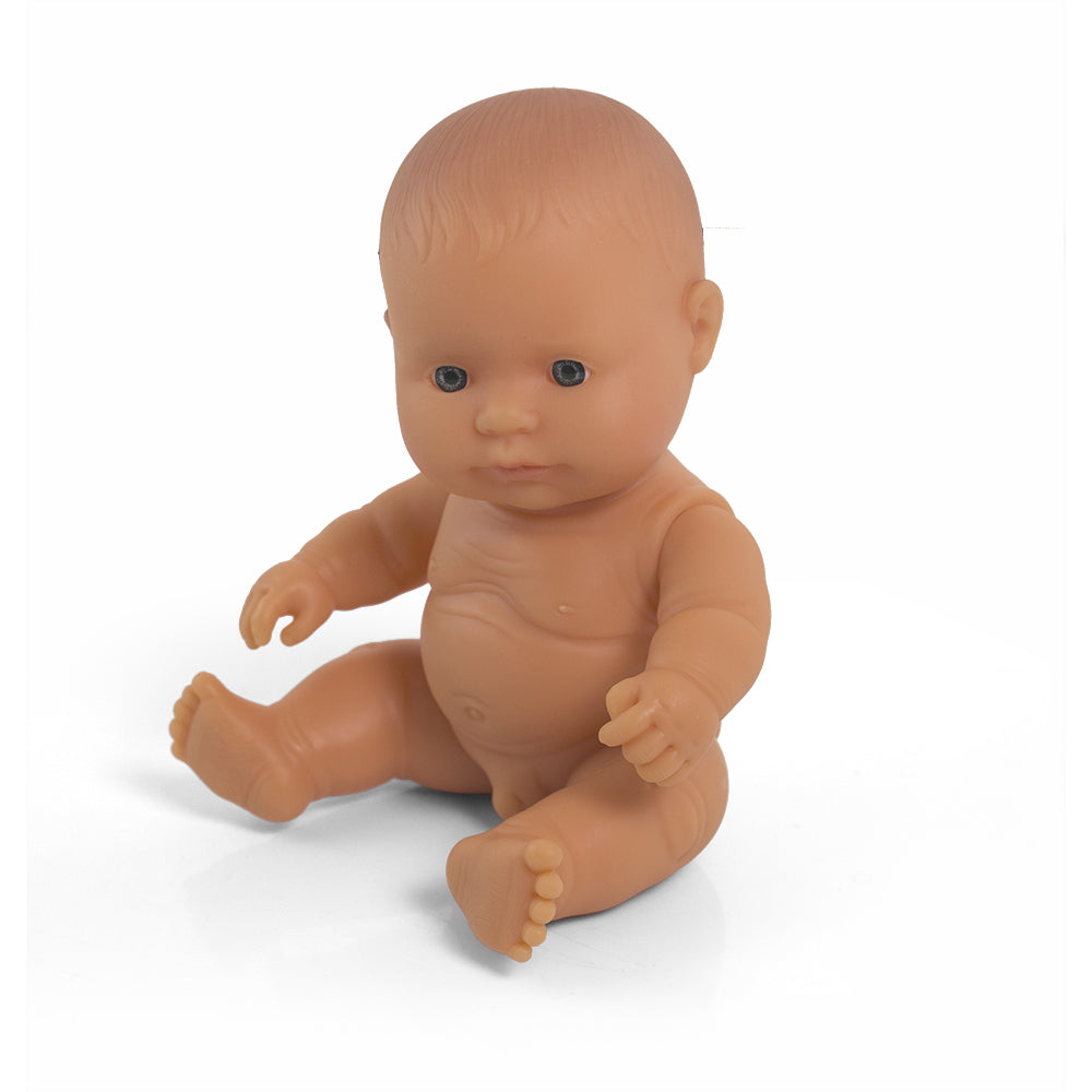 Miniland Doll. BABY DOLL CAUCASIAN BOY 21CM