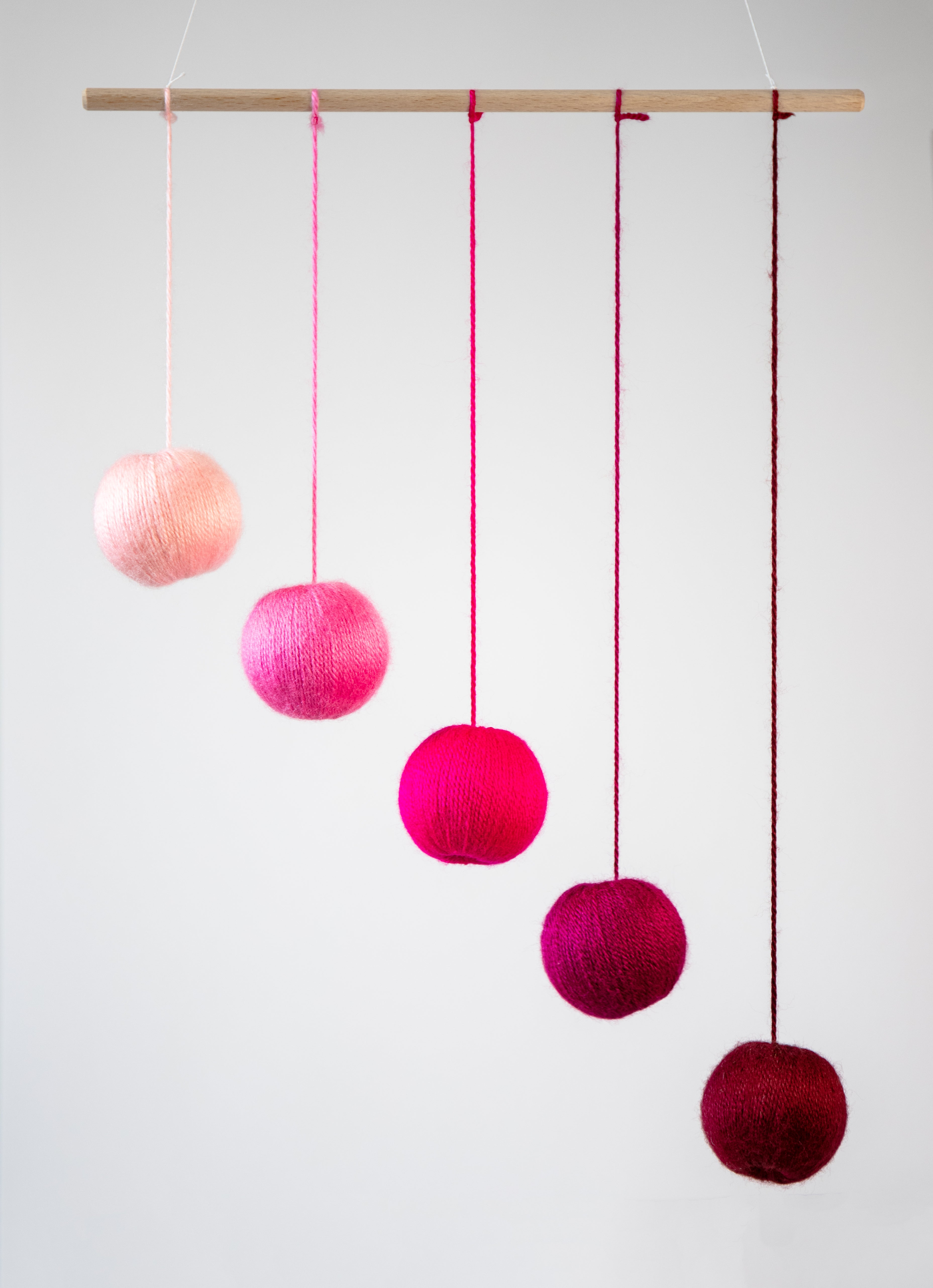 Pink Gobbi mobile, Montessori mobile, Montessori toy