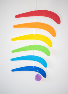 Rainbow montessori mobile. Montessori inspired mobile. Baby mobile. Newborn toy. Baby toy. Early learning toy. hanging mobile